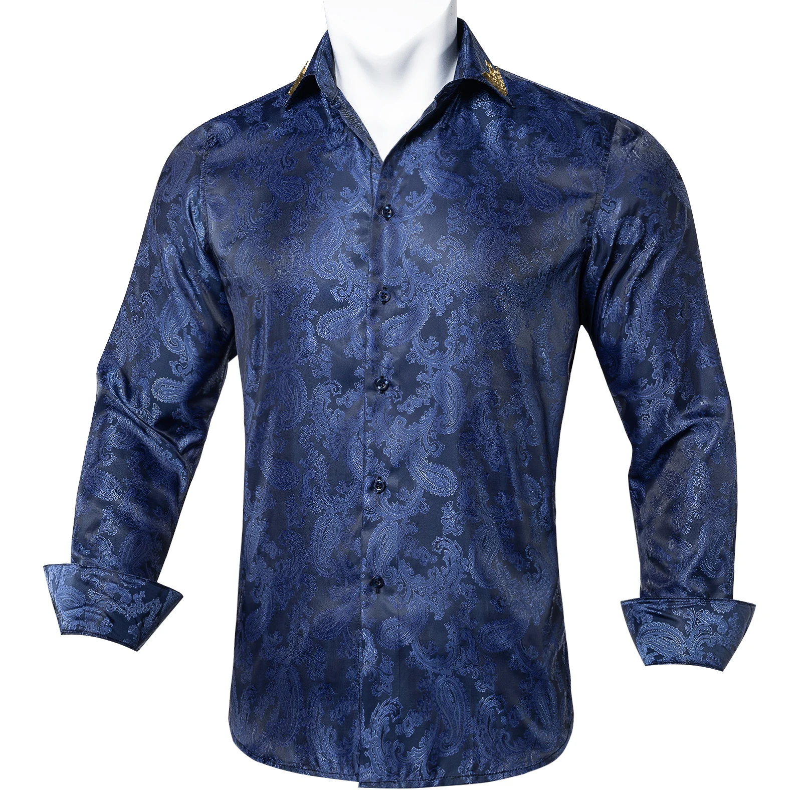 Men's Formal Cotton Shirts Long Sleeve patchwork shirt Man Casual Blouse Bussiness Button-Down Collar Social Slim Fit Shirt