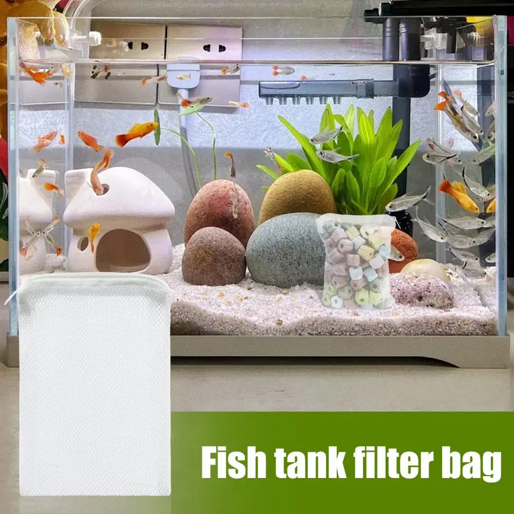 Мешок для фильтров аквариума средний сетчатый мешок мешки набор керамических