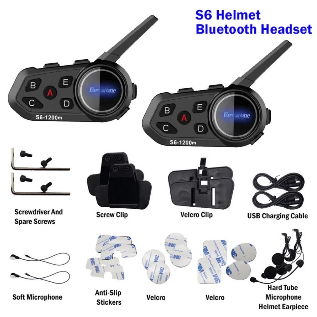 Мотогарнитура для шлема TELEC USA FCC UKCA bluetooth-гарнитура на все лицо подходит 6