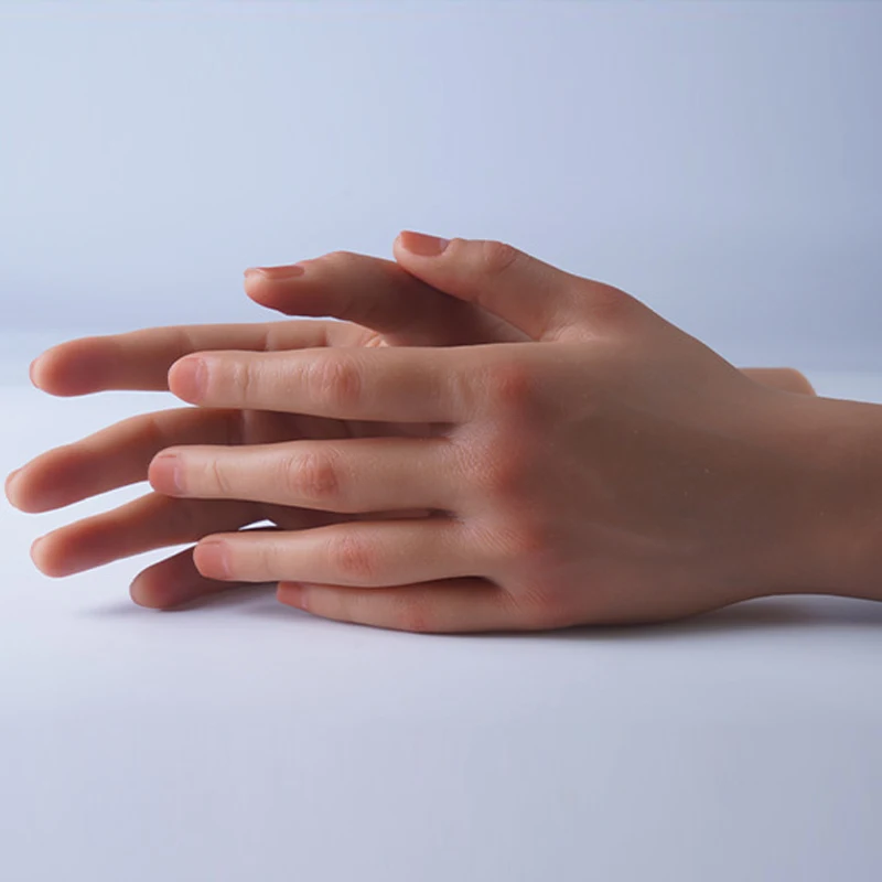 

Mannequin Hand Male Nail Practice Silicone Hand Model Realistic Manicure Art Training Photograph Jewelry Display TGS7