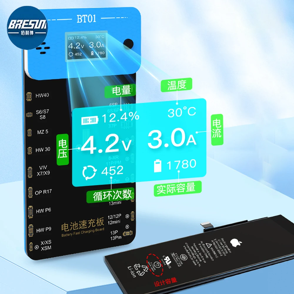 

Плата для быстрой зарядки аккумуляторов JCID BT01 PD 3A для Iphone 6G-13 Pro Max Android, обнаружение активации зарядки аккумулятора