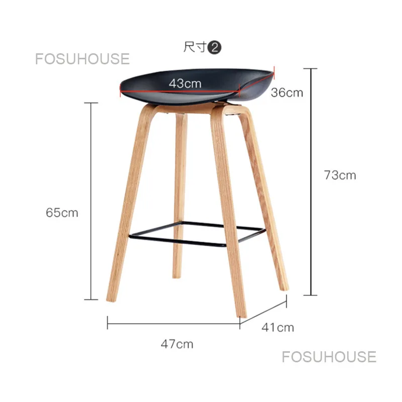 Постмодерн Барные Стулья для Кухни Мебель Нордического Лакшери Из Сплошной Древесины С Подлокотниками Дизайнерский Высокий Табурет.