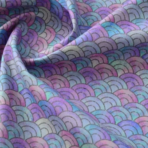 Фото Ткань из чистого хлопка 140x50 см для рукоделия, летняя, имитация горячего тиснения, хлопковая ткань с эффектом водной ряби и градиентом №3