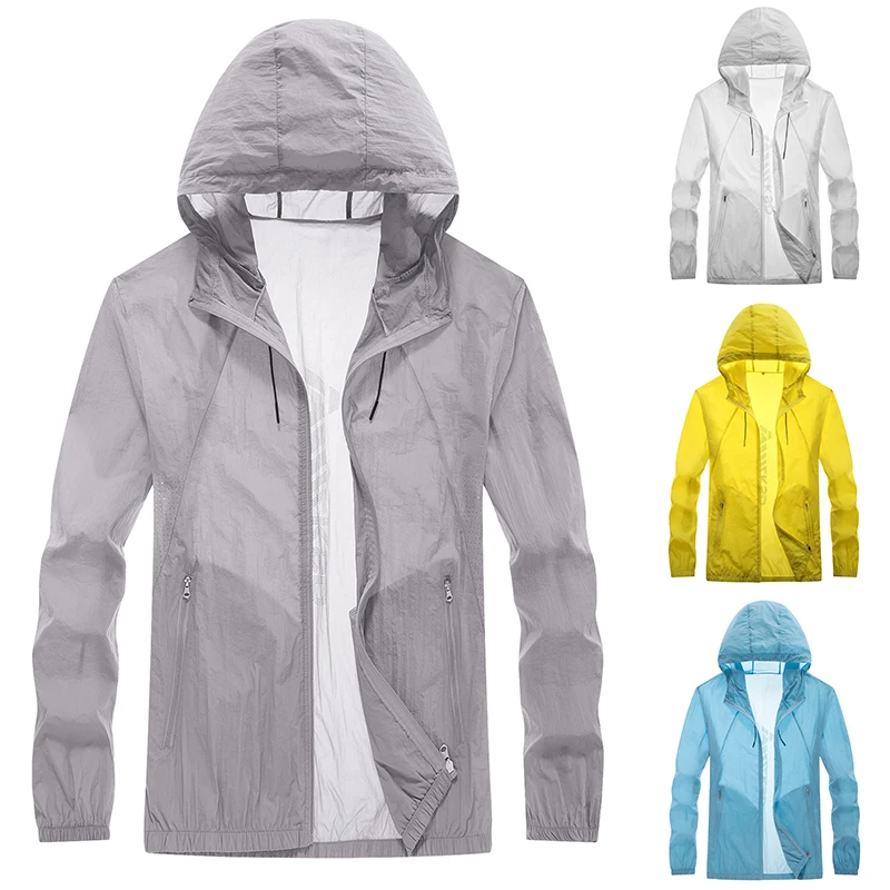

Мужская спортивная куртка с капюшоном, тонкая, защита от солнца, для езды на велосипеде и рыбалки