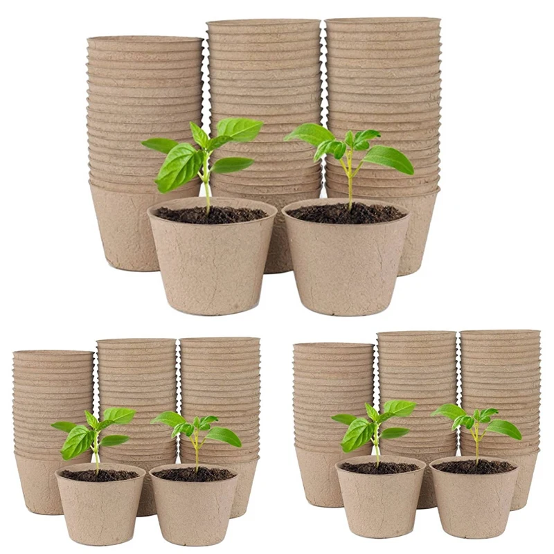 

Peat Pots, 210 Pcs 4 Inch Plant Starting Pots With Drainage Holes Biodegradable Plants Pots With 60 Plant Labels