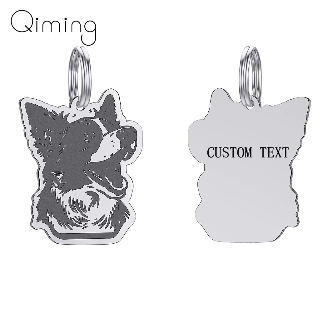 Идентификационная бирка для питомца из нержавеющей стали с серебряной