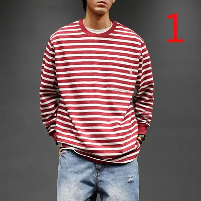 

Мужская хлопковая футболка с длинным рукавом, с отложным воротником