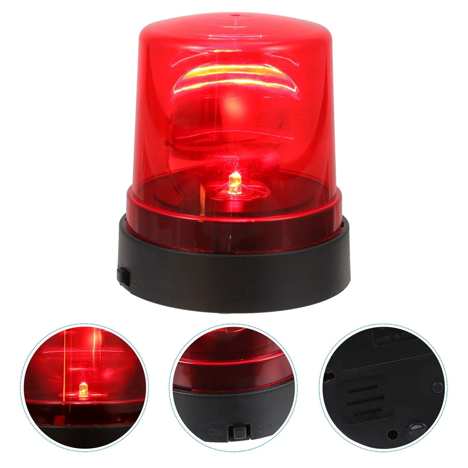 

LED Warning Lamp Toy Imitation Rotating Alarm Light Decorative Alert Lamp