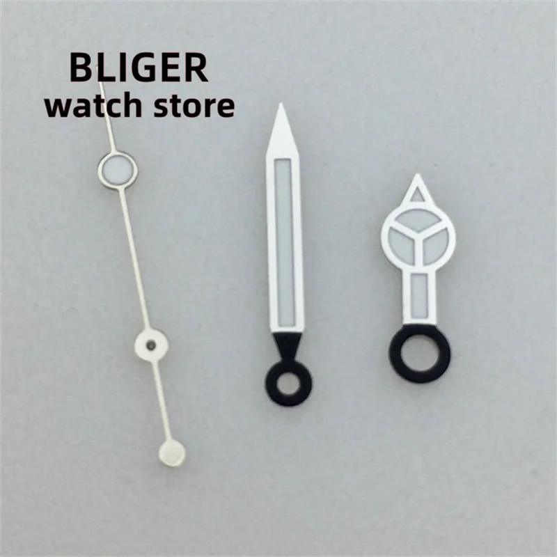 BLIGER New Watch Mercedes-Benz pointer Silver Black hand suitable for NH34 NH35 NH36 NH37 NH38 NH39 movement luminous