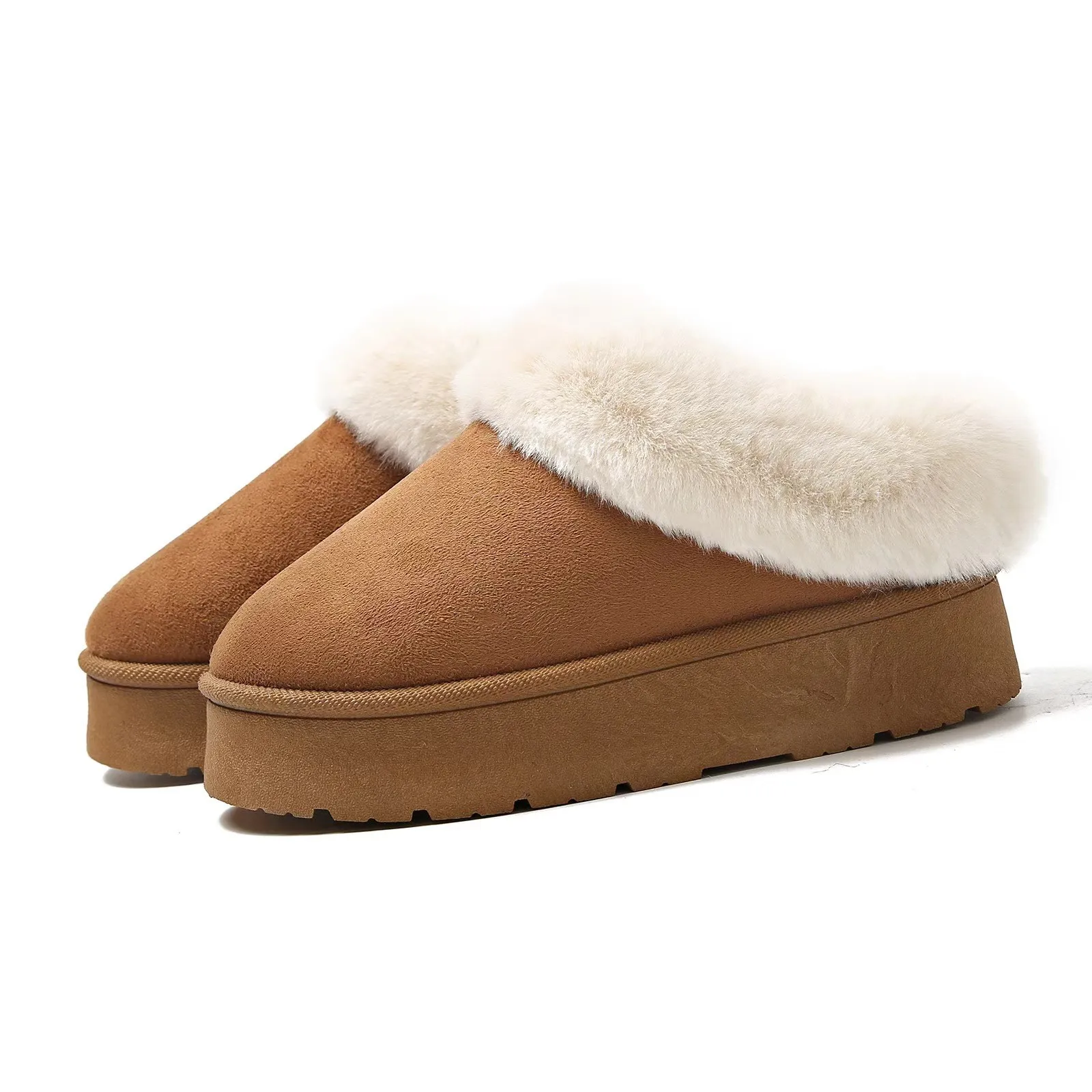 Winter New Women's Thick Sole Sheepskin Wool Anti Slip Snow Boots Fashion Mini Warm Thickened