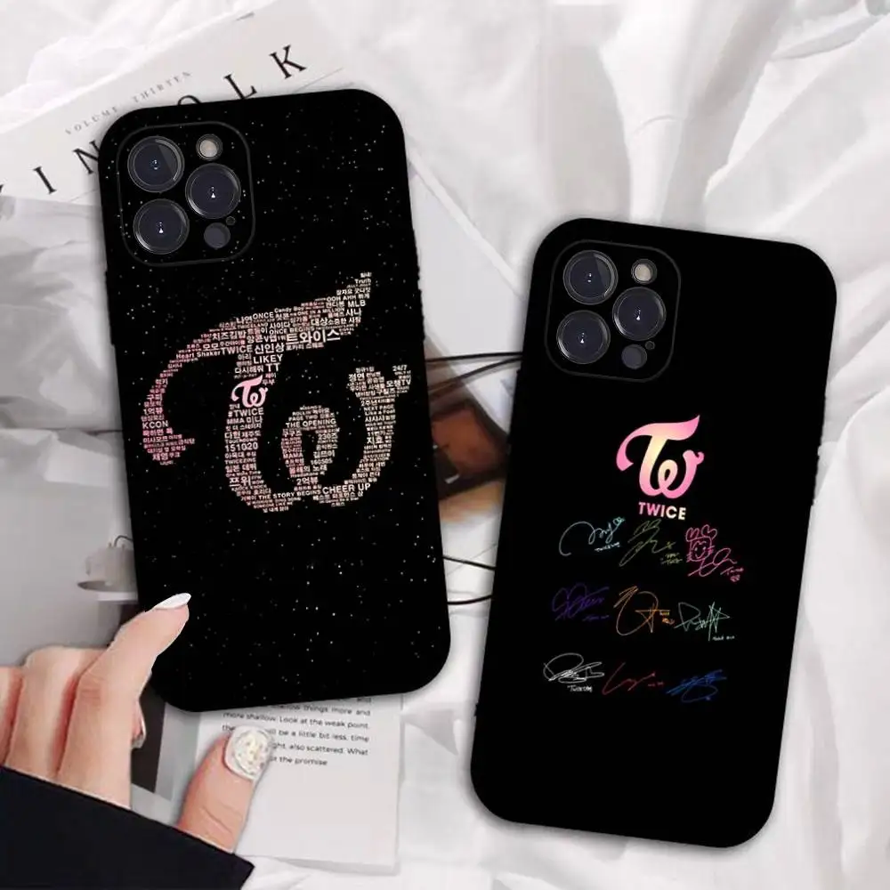 Фото Чехол для телефона Kpop T-TwiceS для iPhone 16, 17, Air, 15, 14, 13, 12, 11 Pro Max, 16E Plus Fundas №5