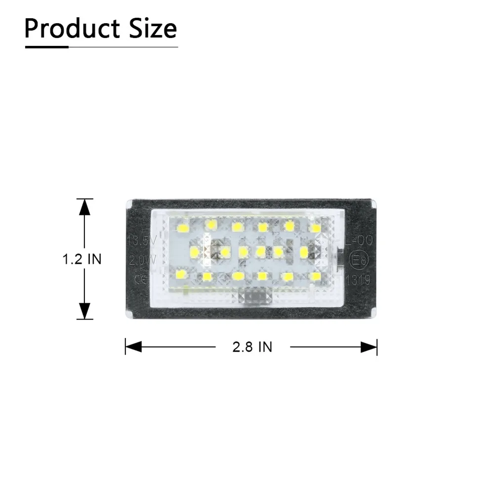 Фото OEM-Fit 18-SMD Белый Полностью светодиодный комплект освещения номерного знака, подходит для BMW E46 LCI/Facelift 325ci 330ci M3 2004-2005 2006 г.в. №5