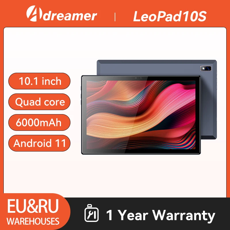 Adreamer LeoPad10S 2.4G+5G Tablet 10.1 inch Android 11 Rockchip RK3566 Quad Core 4GB RAM 32GB ROM GPS 1280x800 IPS Tablets Wifi