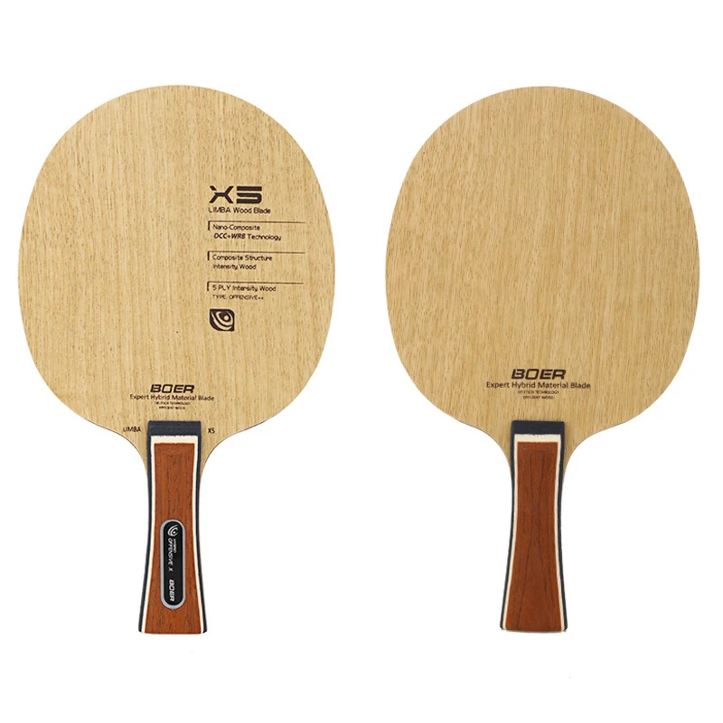 

1PC 5Ply Ping Pong Paddle Blade FL CS Short Long Handle Non-slip Table Tennis Racket Blade For Ping Pong Training Competition