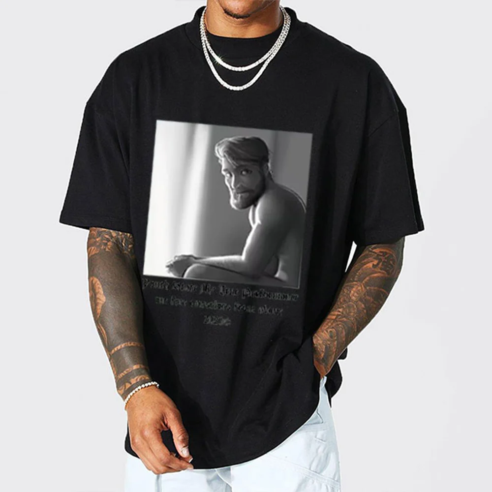 

Футболка мужская свободного покроя из чистого хлопка, с коротким рукавом