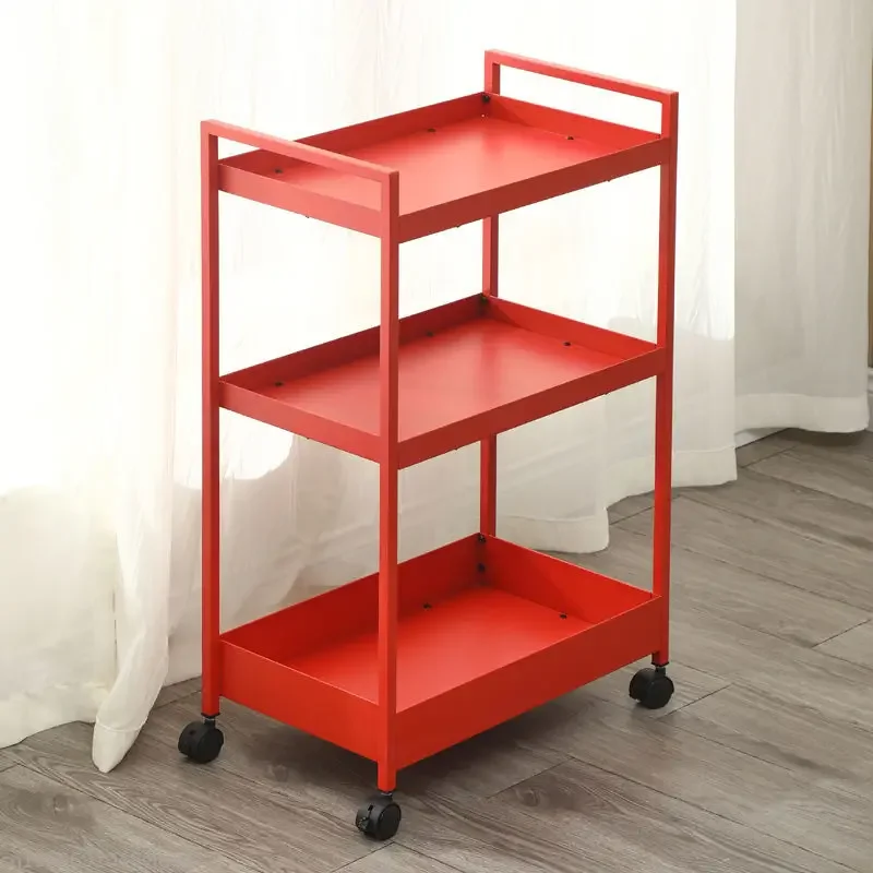 Стеллаж для хранения на тележке с тормозом универсальная корзина овощей кухни