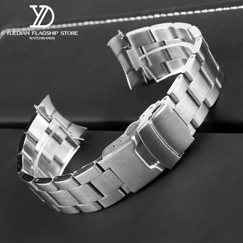 3 Styles 22mm Diving Steel Metal Strap For Casio Duro Mdv107-1A MDV106-1A Watch Wristband Bracelet Watchband Replacement Parts