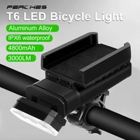 bicycle light mobile phone holder usb charging treasure rack headlight bike phone support bracket front lamp bicycle accessories