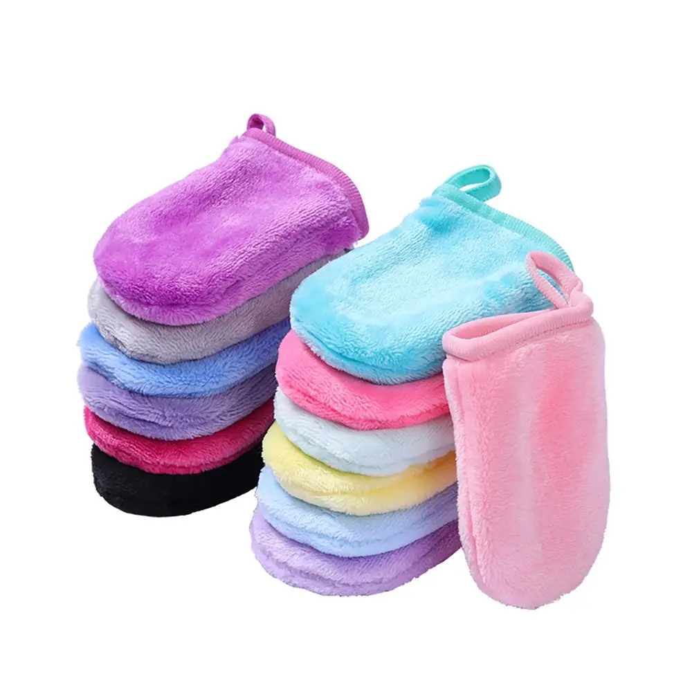 

2Pcs Reusable Makeup Remover Glove Soft Microfiber Cleansing Makeup Removing Gloves Face Deep Cleaning Towel