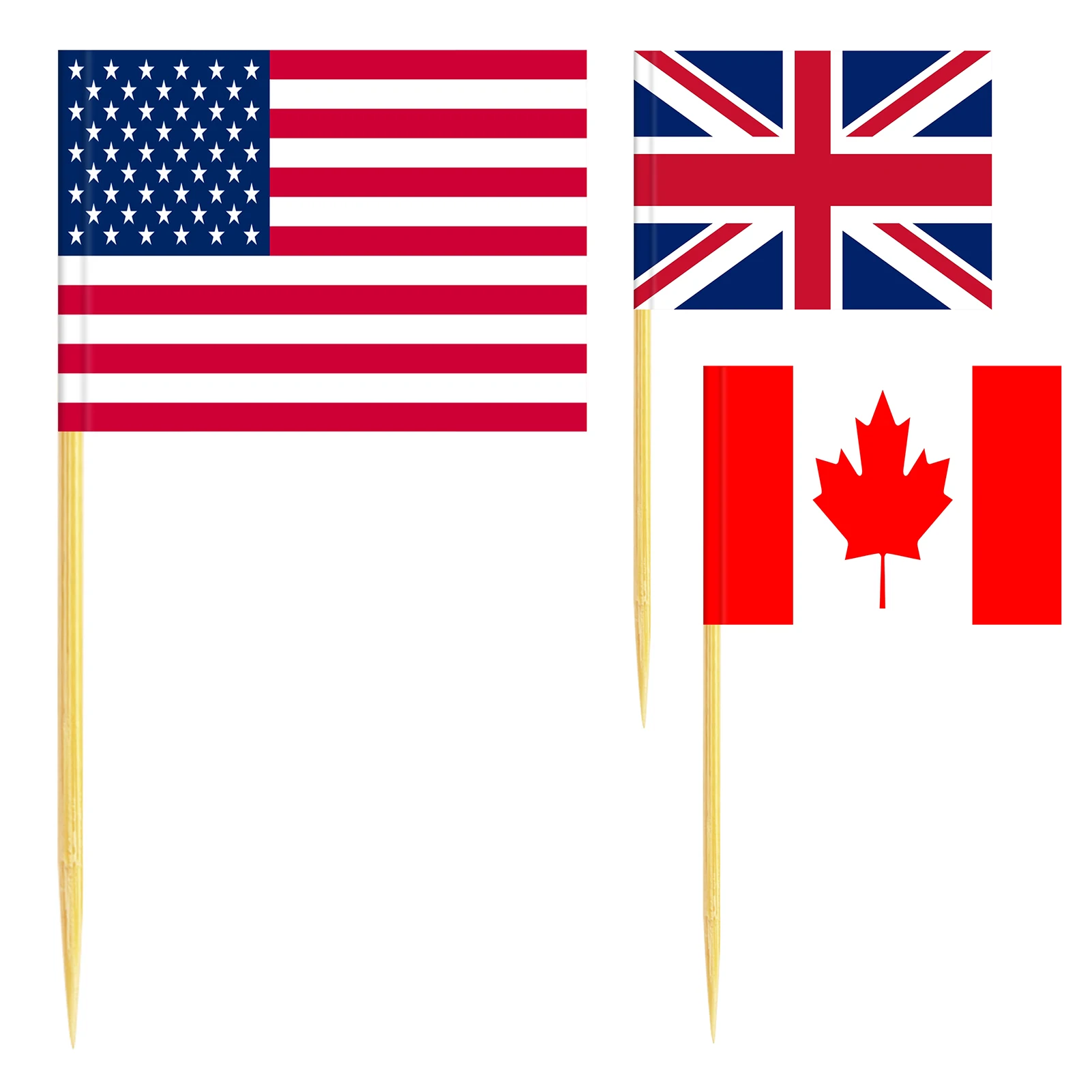 

100 упаковок палочек для сыра, зубочистки для закусок, мини-зубочистки с американским флагом, зубочистки для фруктов, ужина, кексов, птиц