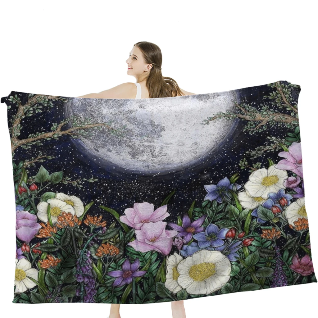

Полуночное одеяло для сада II, мягкое бархатное одеяло, постельное белье для путешествий