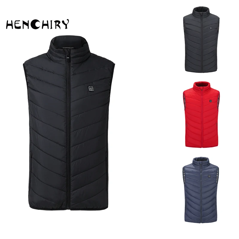 

Winter new smart heating clothes electric heating vest men's vest sleeveless jacket USB charging heating vest