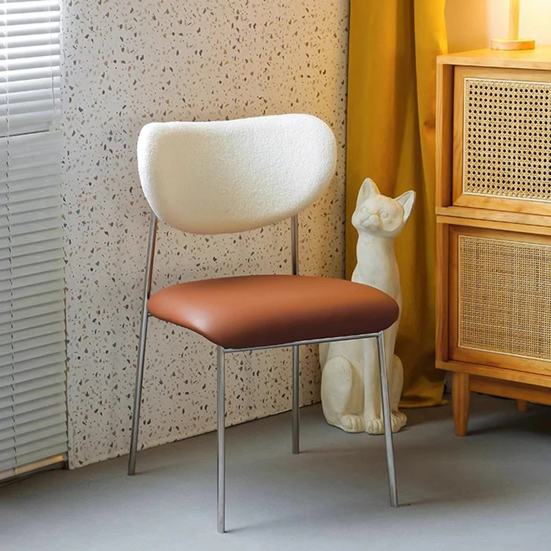 

Comfortable Party Chair Metal Luxury Ergonomic Designer Chairs Balcony Accent Sedie Sala Da Pranzo Dining Room Furniture WJ40XP