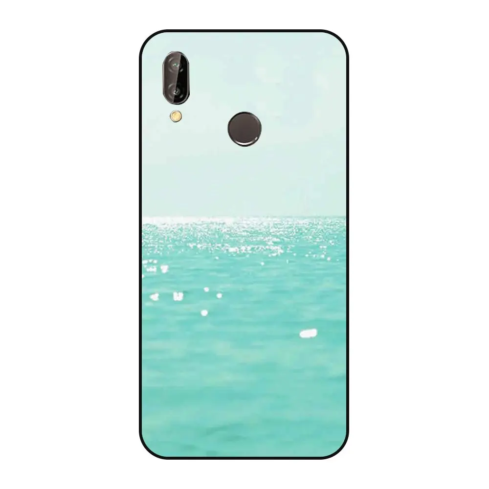 Дешевые мужские чехлы с розовыми цветами для Huawei Nova 3e черные художественным