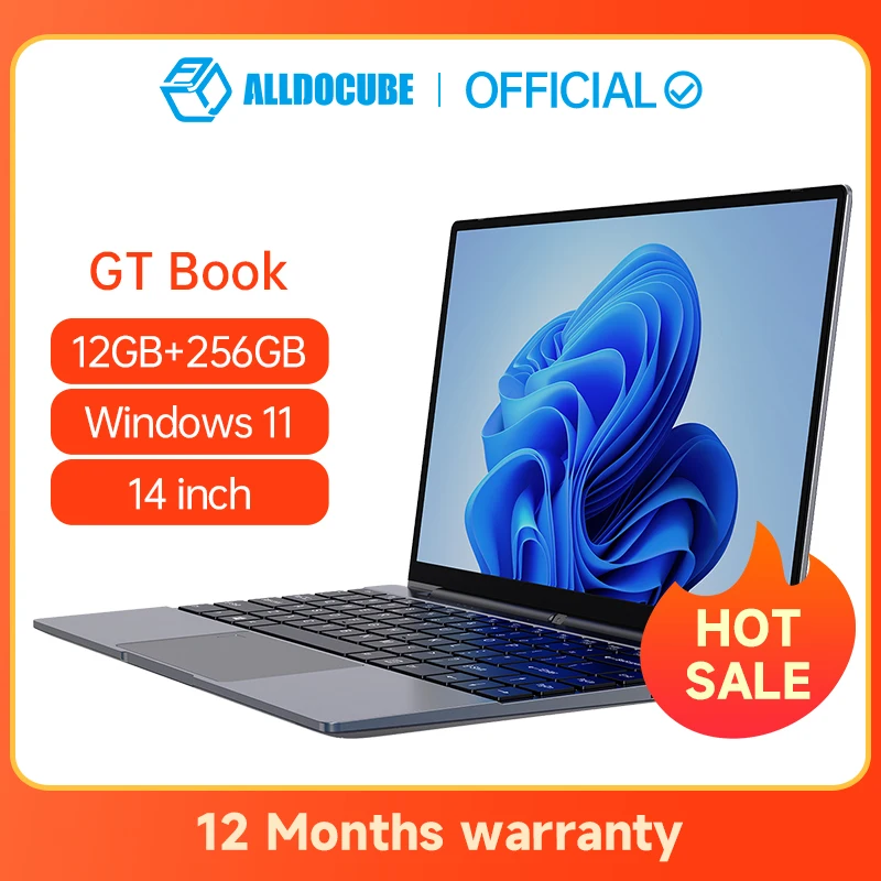 ALLDOCUBE GT Book Windows 11 Laptops 12GB LPDDR4  256GB SSD  Intel Celeron N5100 1920×1080 IPS Notebook 14.1 inch WiFi6