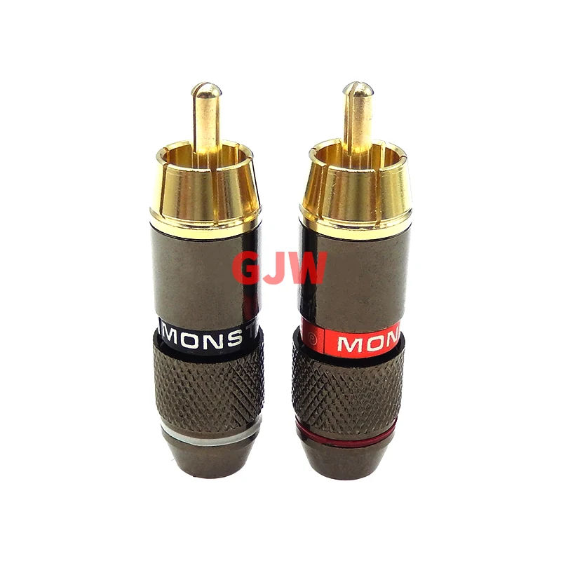 2/4 шт. Разъёмы RCA позолоченные 6 мм 4 шт./2 пары
