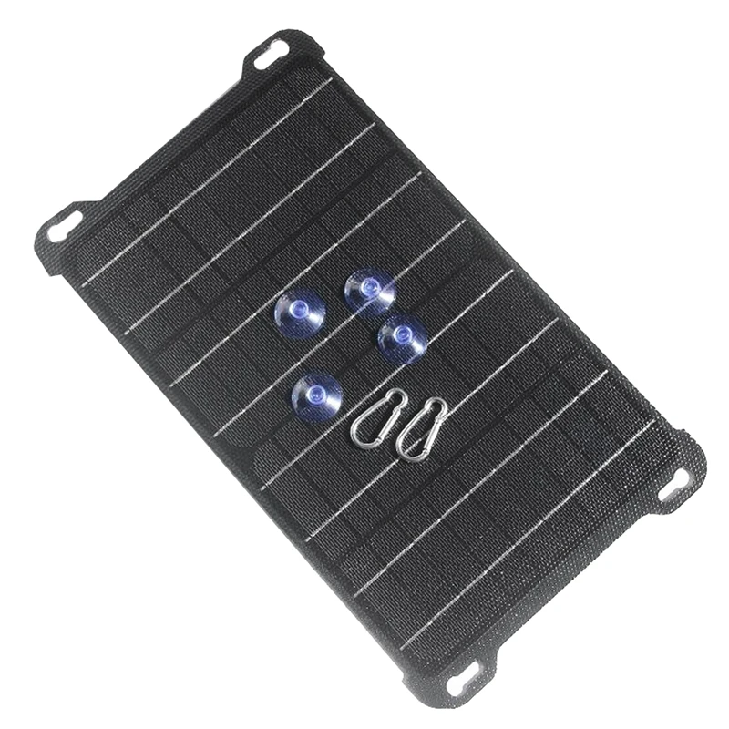 

Панель солнечных батарей 15 Вт, 5 В/18 в, поликремниевые панели, Внешнее зарядное устройство для солнечных батарей типа C, USB, выход постоянного тока для стандартных зарядных устройств A