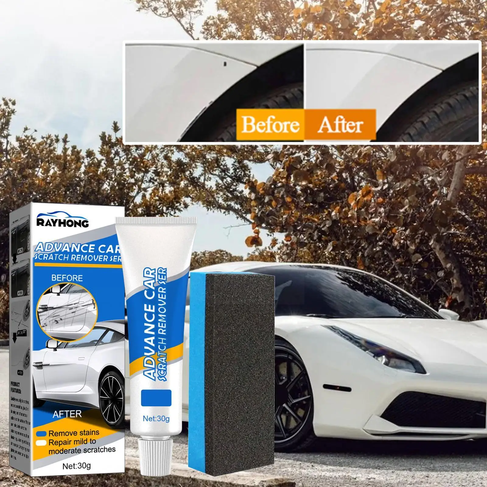 

30ml Car Scratch Removal Cream Car Styling Wax Scratch Kit Repair Scratch Body Grinding Polishing Anti Compound Auto Cream U4n4