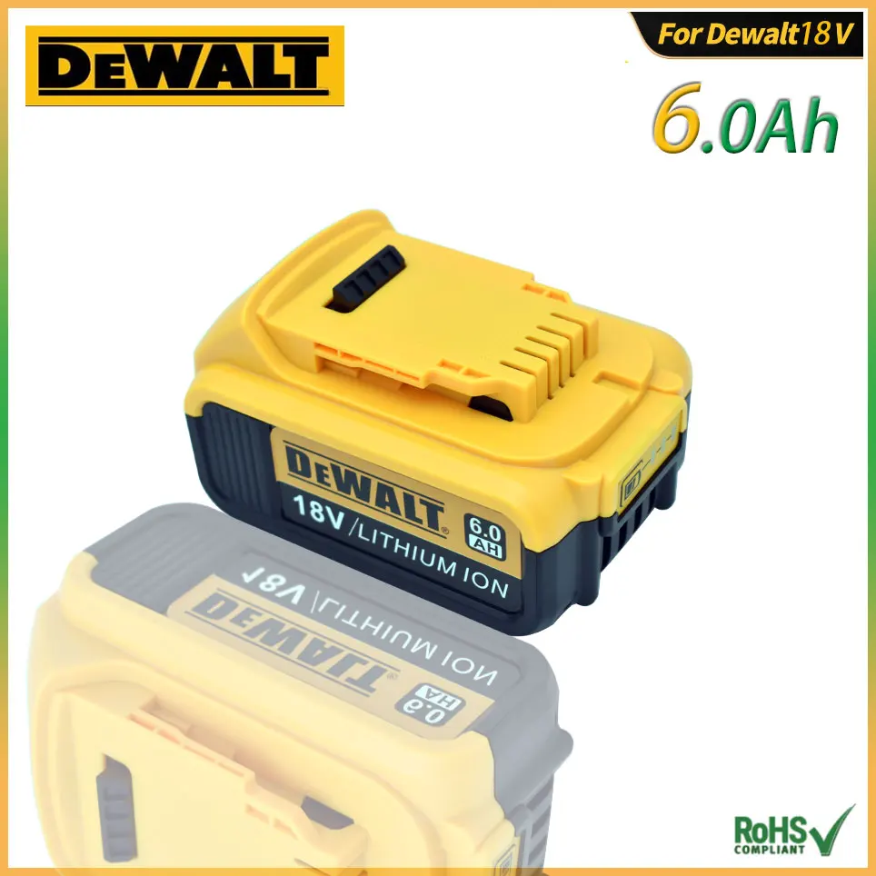 18V 6000mAh rechargeable battery，for Dewalt DCB184 DCB184B-XJ DCB180 DCB181 DCB182 DCB183 DCB185 18V Power Tool Battery