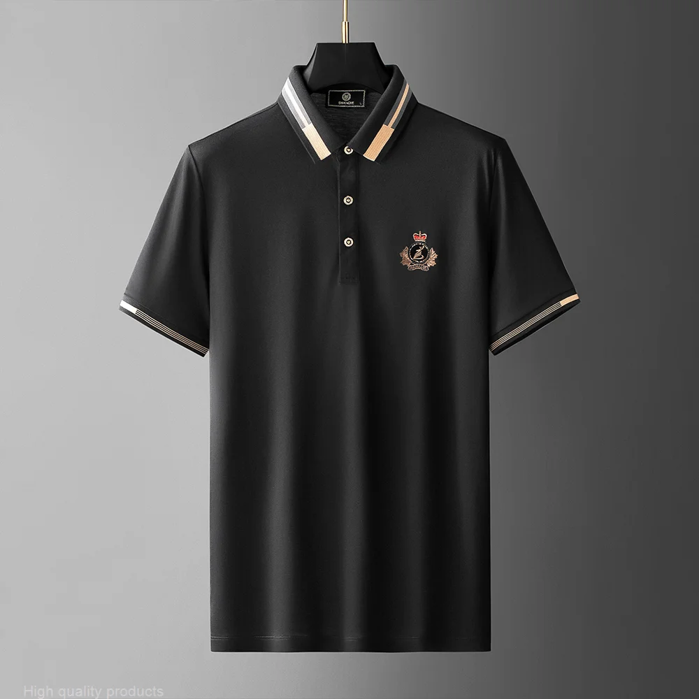 

Мужская футболка-поло с коротким рукавом, с вышивкой