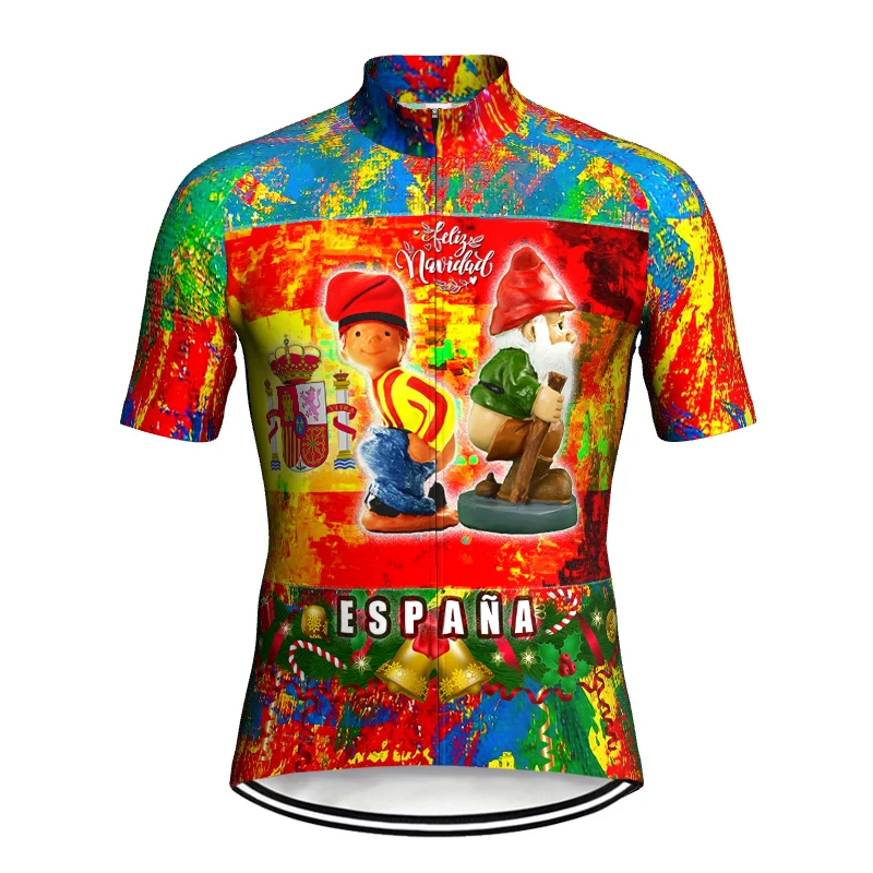 

Spain Pro Team Cycling Jersey Hike Soft Summer Bicycle Racing Sport MTB Bike Sun Dry Breathable Outdoors Shirt Maillot Jacket