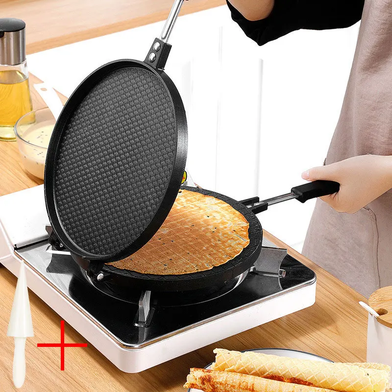 

Egg Roll Waffle Maker Nonstick Frying Cake Mold for Home Bakeware DIY Mini Ice Cream Cone Tool Mold Baking Pastry Utensils