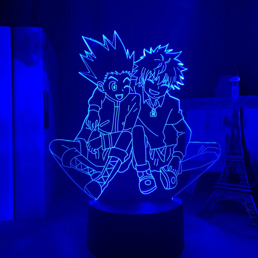 Hunter X Аниме ночной Светильник 3D GON · FREECSS Killua Zoldyck Hisoka лампа цветная светодиодная