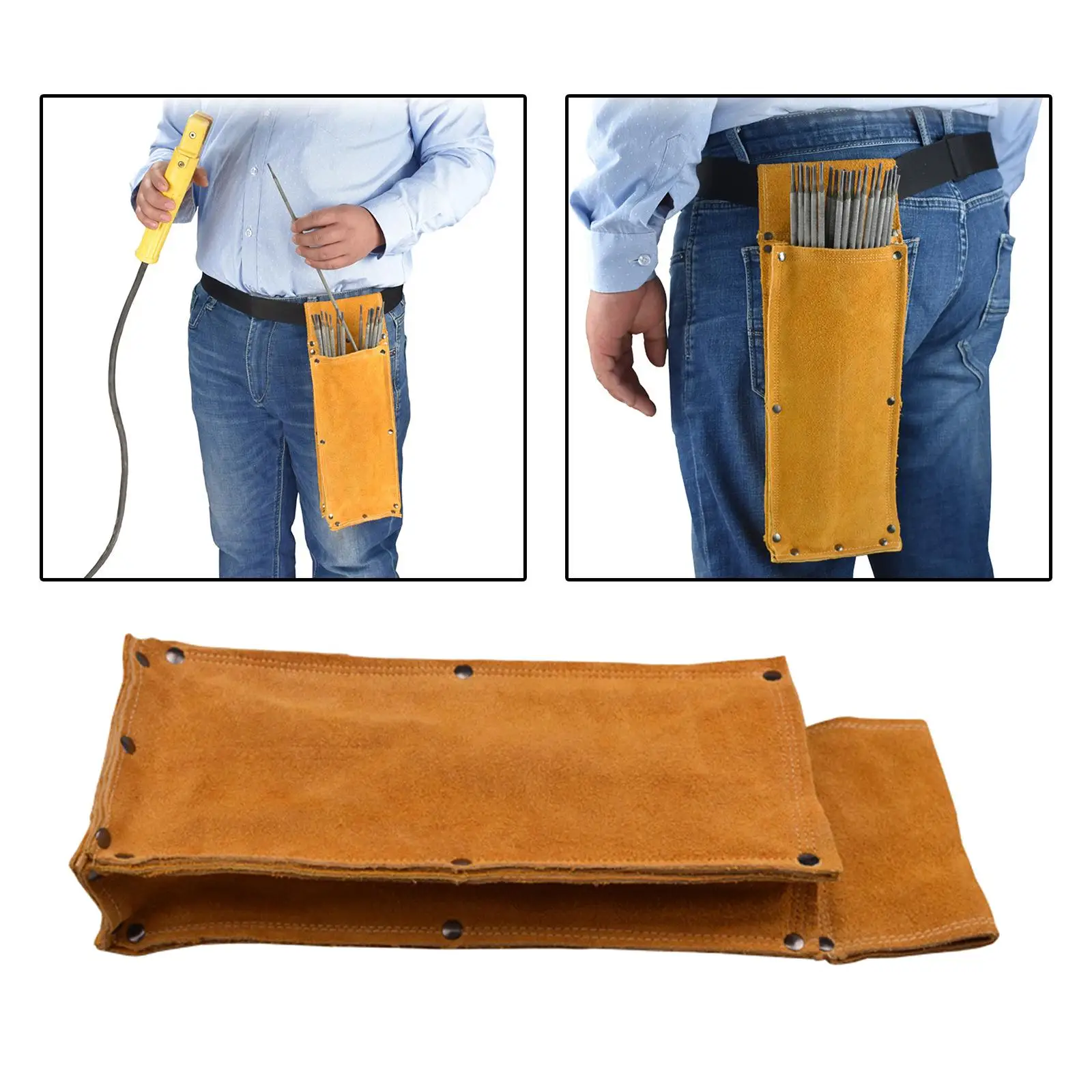 

Welding Rod Holder Portable Rod Organizer PU Leather Practical Convenient