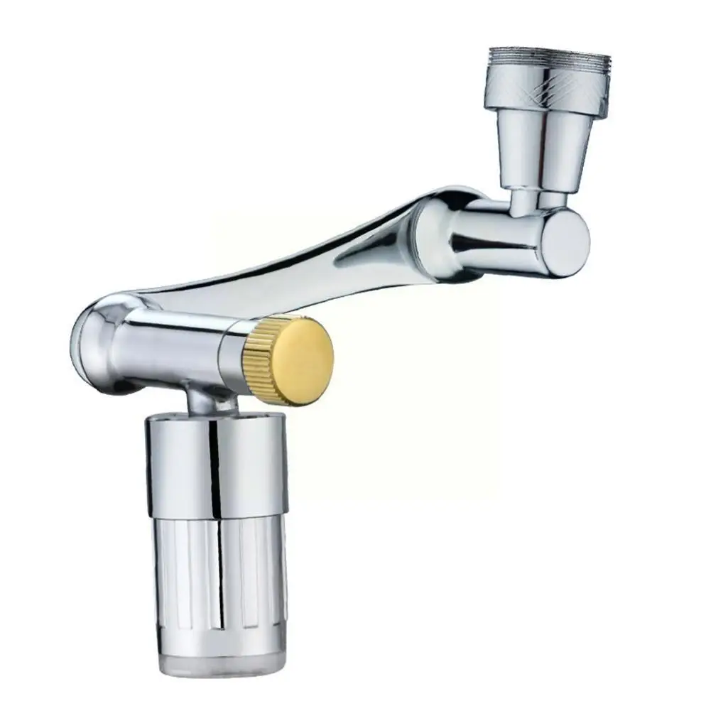 

1440° Rotation Luminous Swivel Robotic Arm Extender Water Splash Tap Nozzle Mode Faucet Faucet Filter Adapter Dual Adjustab C1U1