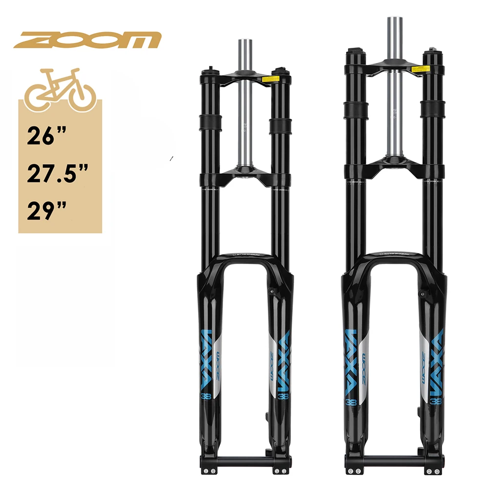 ZOOM Downhill Bike Front Fork 26" 27.5" 29" Aluminum Alloy 170mm Travel DH MTB Mountain Bicycle Hydraulic Suspension Fork