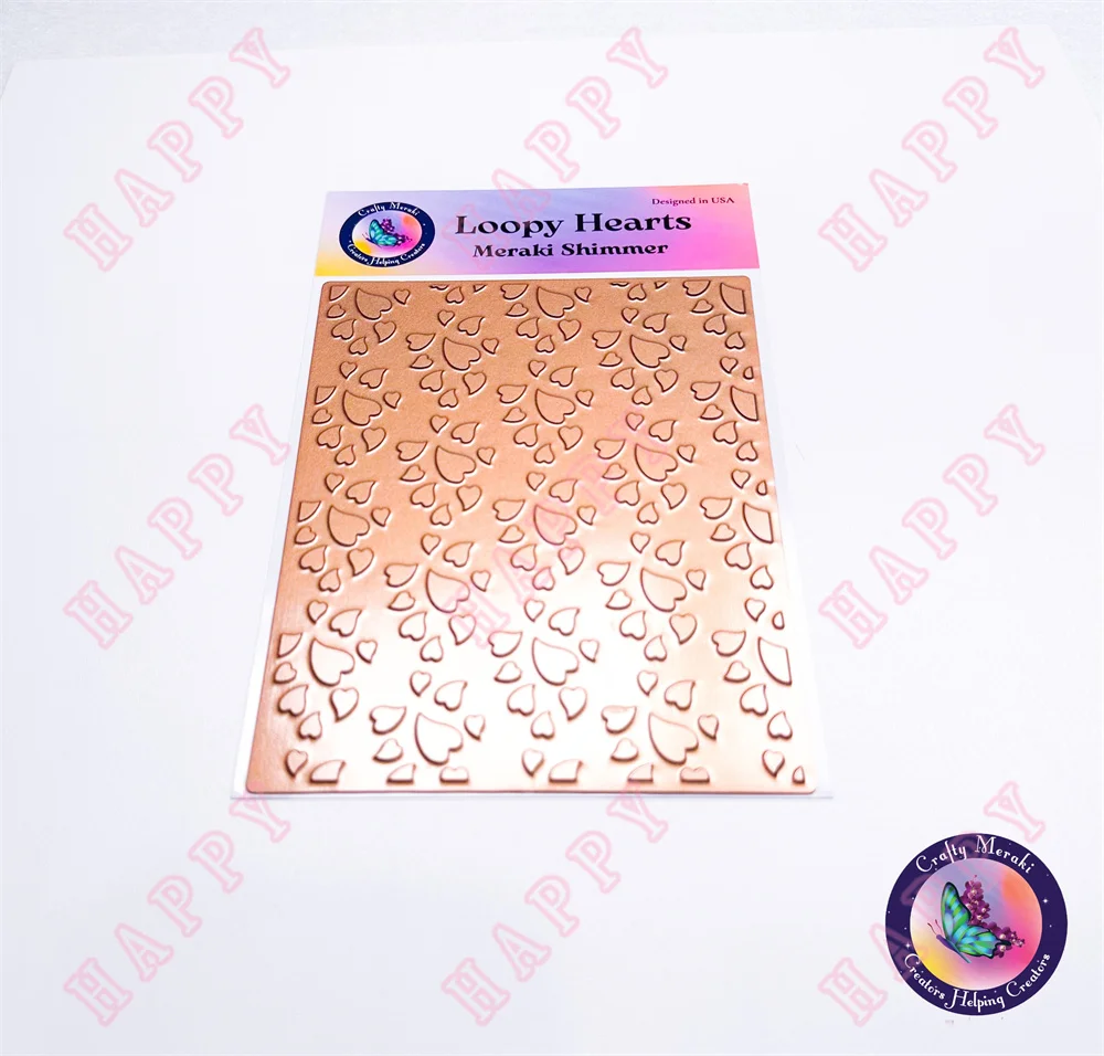 

Metal Cutting Loopy Hearts Hot Foil Plate Decoration For DIY Scrapbooking Diary Album Paper Template Card Embossing Handcraft