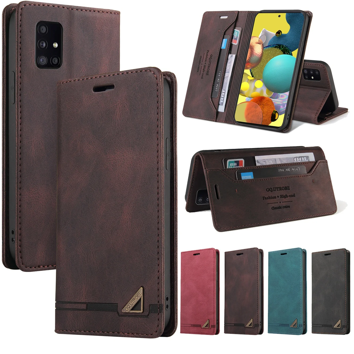 

Magnetic Leather Case For Samsung Galaxy Note20 S21 S20 FE Ultra Note10 S10 S9 S8 Plus A10S A20S A51 A71 A11 A21 A31 A41 A12 A21