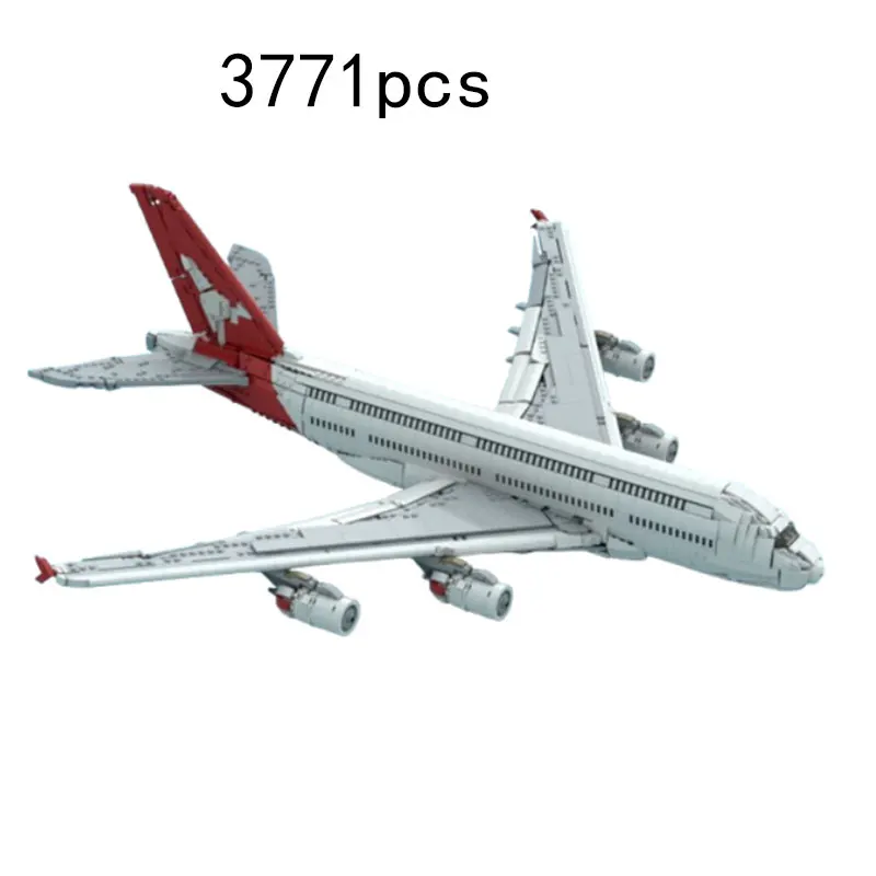 Фото Конструктор MOC Airbus A380, 3771 деталь, мелкие блоки, модель пассажирского самолета гражданской авиации, игрушка-подарок №1