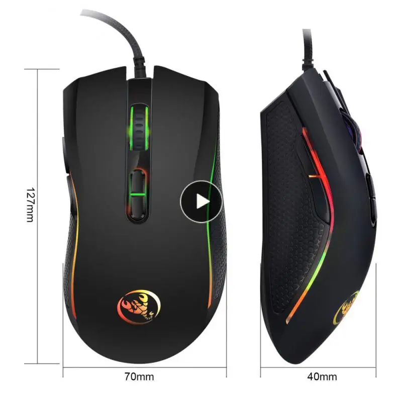 

Competitive E-sports Usb Ergonomic Mouse Game Luminous Mouse Optical Adjustable Wired Gaming Mouse Pc Accessories Office 3200dpi