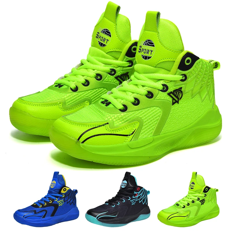 28-40# Comfortable Fashion Youth Outdoor Sport Footwear Children's Boys' Girls' Shoes School Sports Training Basketball Shoes