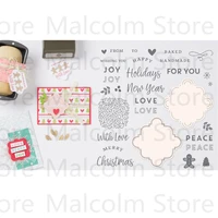 christmas love metal cutting dies and clear stamps for scrapbooking decoration paper embossing cards templates new dies 2022