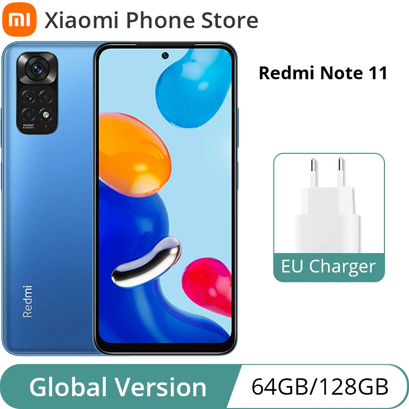 Kup Globalna Wersja Xiaomi Redmi Note 11 64GB / 128GB Smartphone Snapdragon 680 90Hz AMOLED DotDisplay 50MP Quad Camera 33W 5000mAh