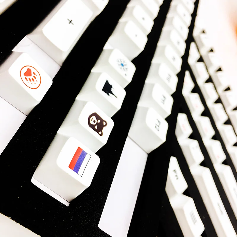 Колпачки для клавиш Everglide JP/KR/RUS 109 вишневый оригинальный профиль сублимационные