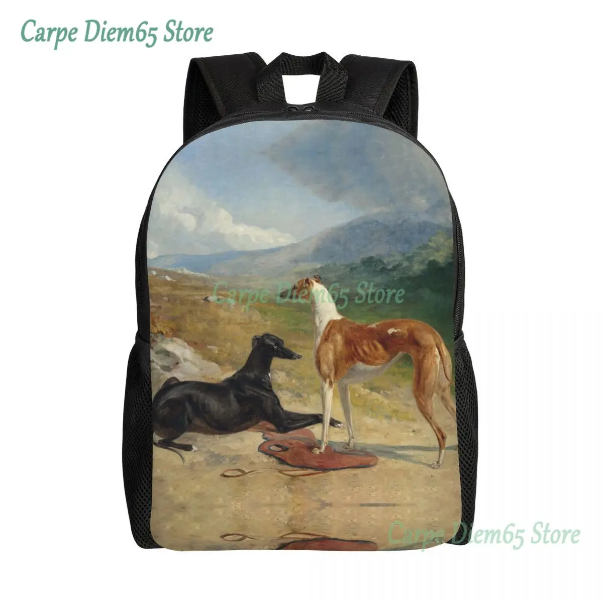 

Vintage Whippet Greyhound Dog Travel Backpack Men Women School Laptop Bookbag Sihthound Animal College Student Daypack Bags