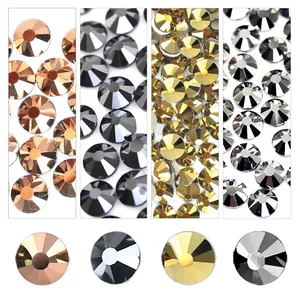 Струйный гематит, блестящие черные стразы исправление для одежды, горячая фиксация, плоская задняя часть, камень для рукоделия, художественное платье, костюм